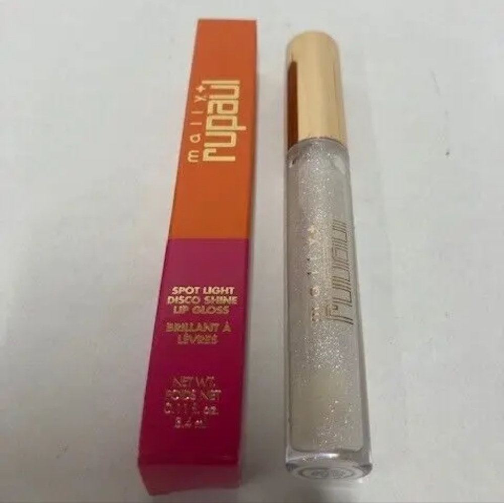 Mally + Rupaul Spot Light Disco Shine Lip Gloss, Foxy Lady, 0.11 fl oz- NEW - Picture 1 of 5